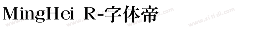 MingHei R字体转换